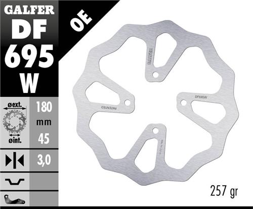 Disco freno posteriore Galfer Wave Husqvarna TC 65 23-25