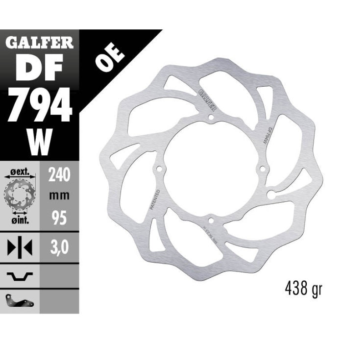 Disco freno anteriore Galfer Wave Husqvarna TC 85 14-25