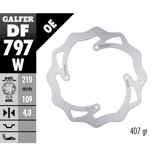 Disco freno posteriore Galfer Wave Husqvarna TC 85 14-20