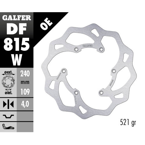 Disco freno posteriore Galfer Wave Beta RR 390 15-25