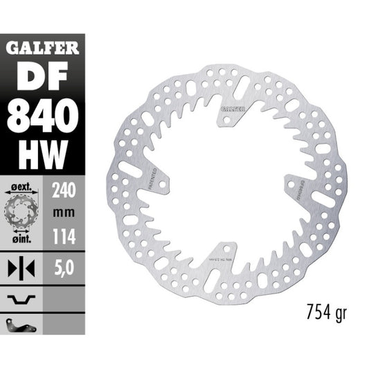 Disco freno posteriore Galfer Shark Tm MX 250 F 15-25 - 5 mm