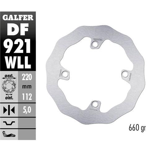 Disco freno posteriore Galfer Wave Sherco 300 SEF-R 14-25 pieno