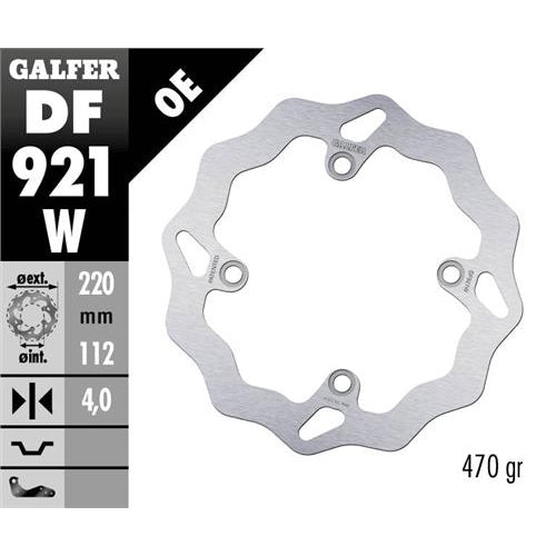 Disco freno posteriore Galfer Wave Sherco 300 SE-R 14-25
