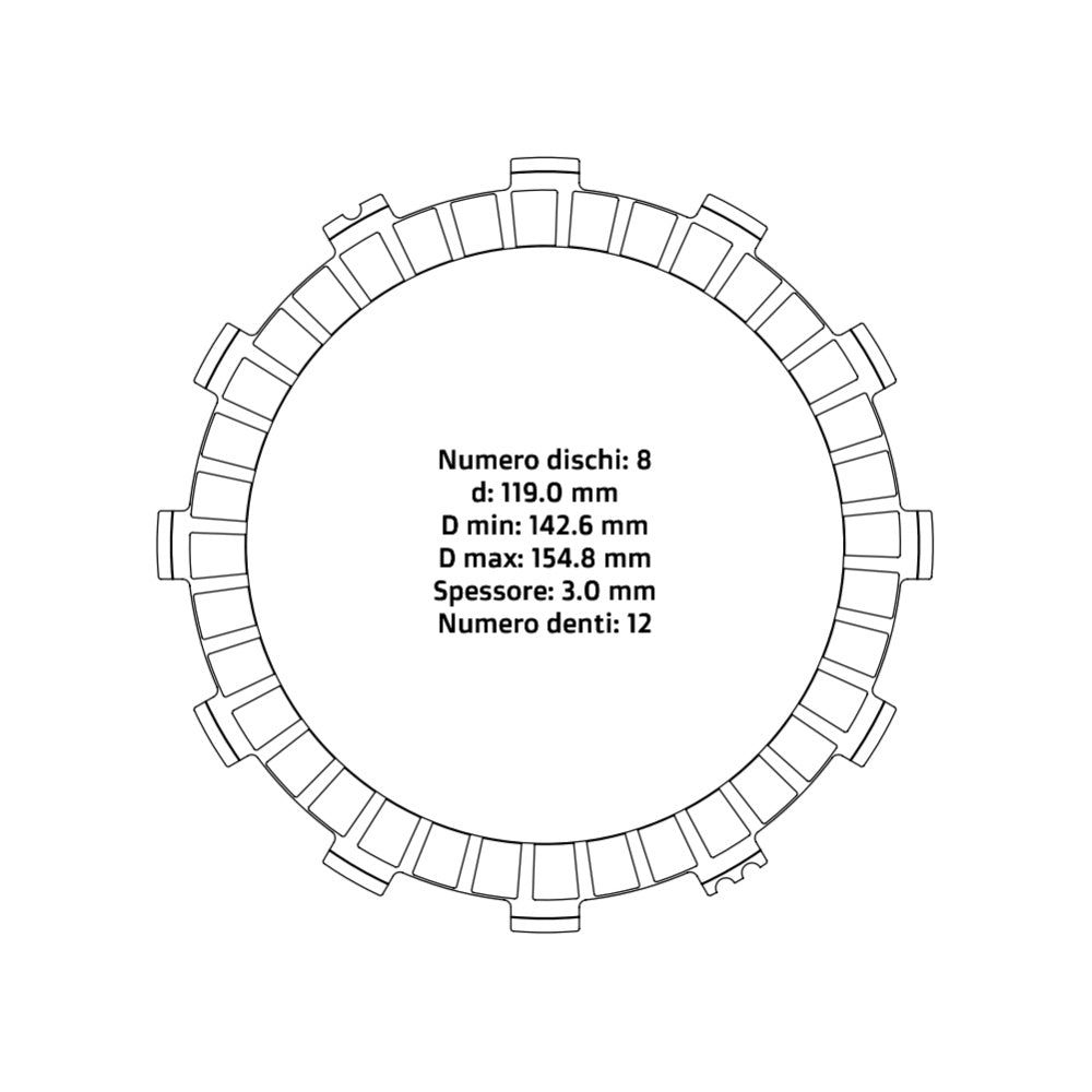 Dischi frizione guarniti NRTeam Yamaha YZF 450 07-22