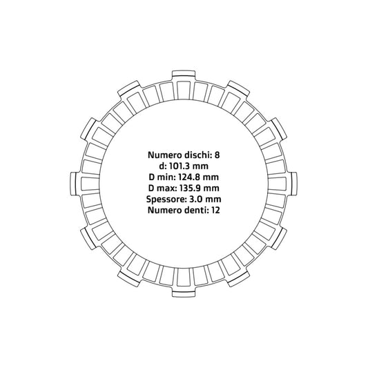 Dischi frizione guarniti NRTeam Ktm SX-F 250 06-12