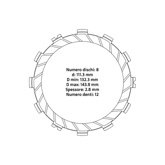 Dischi frizione guarniti NRTeam Suzuki RMZ 250 04-25