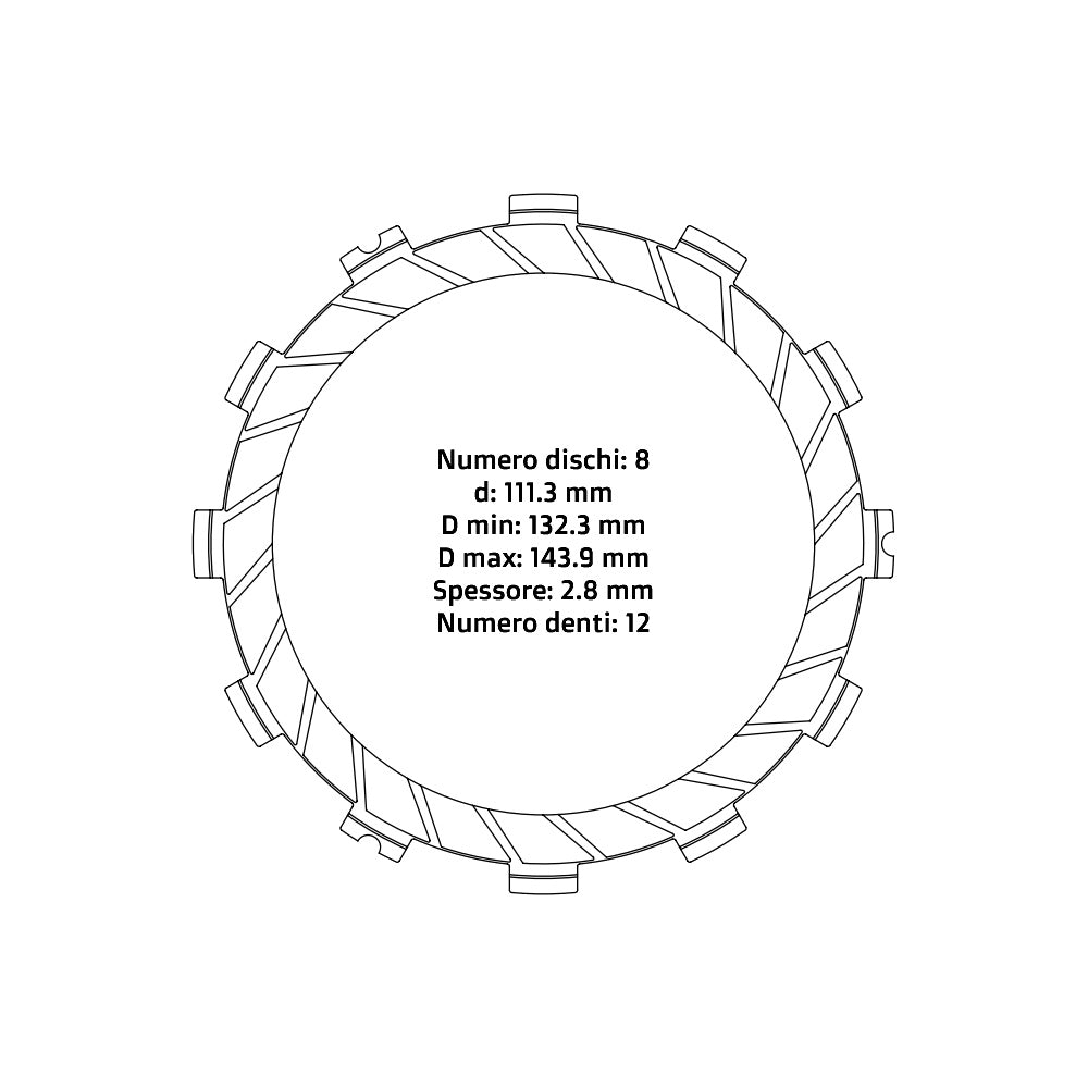 Dischi frizione guarniti NRTeam Yamaha YZF 250 19-25