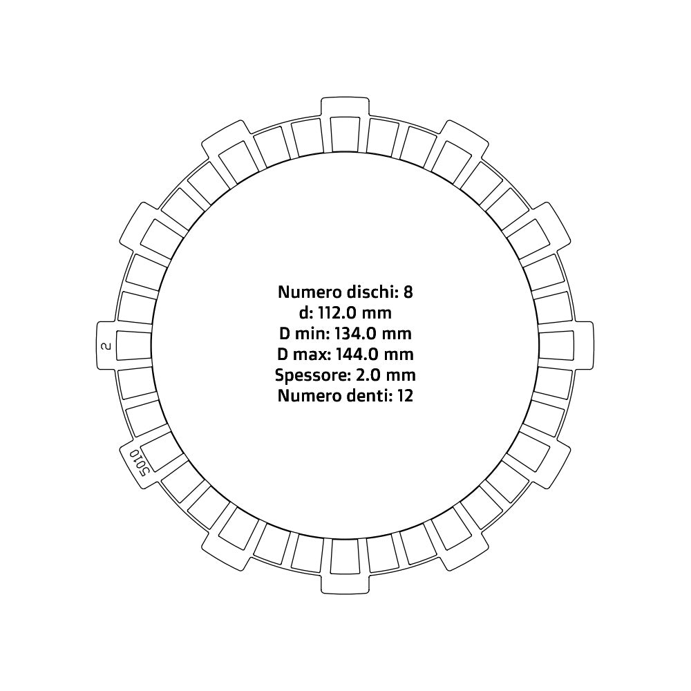 Dischi frizione guarniti NRTeam Gas Gas MC-F 350 22-25