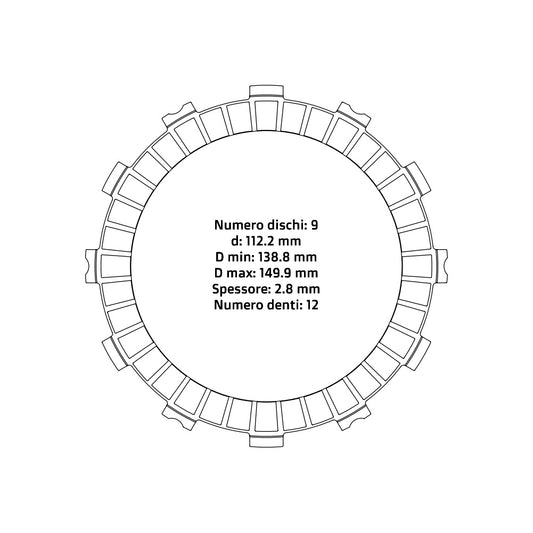 Dischi frizione guarniti NRTeam Ktm EXC-F 530 08-11
