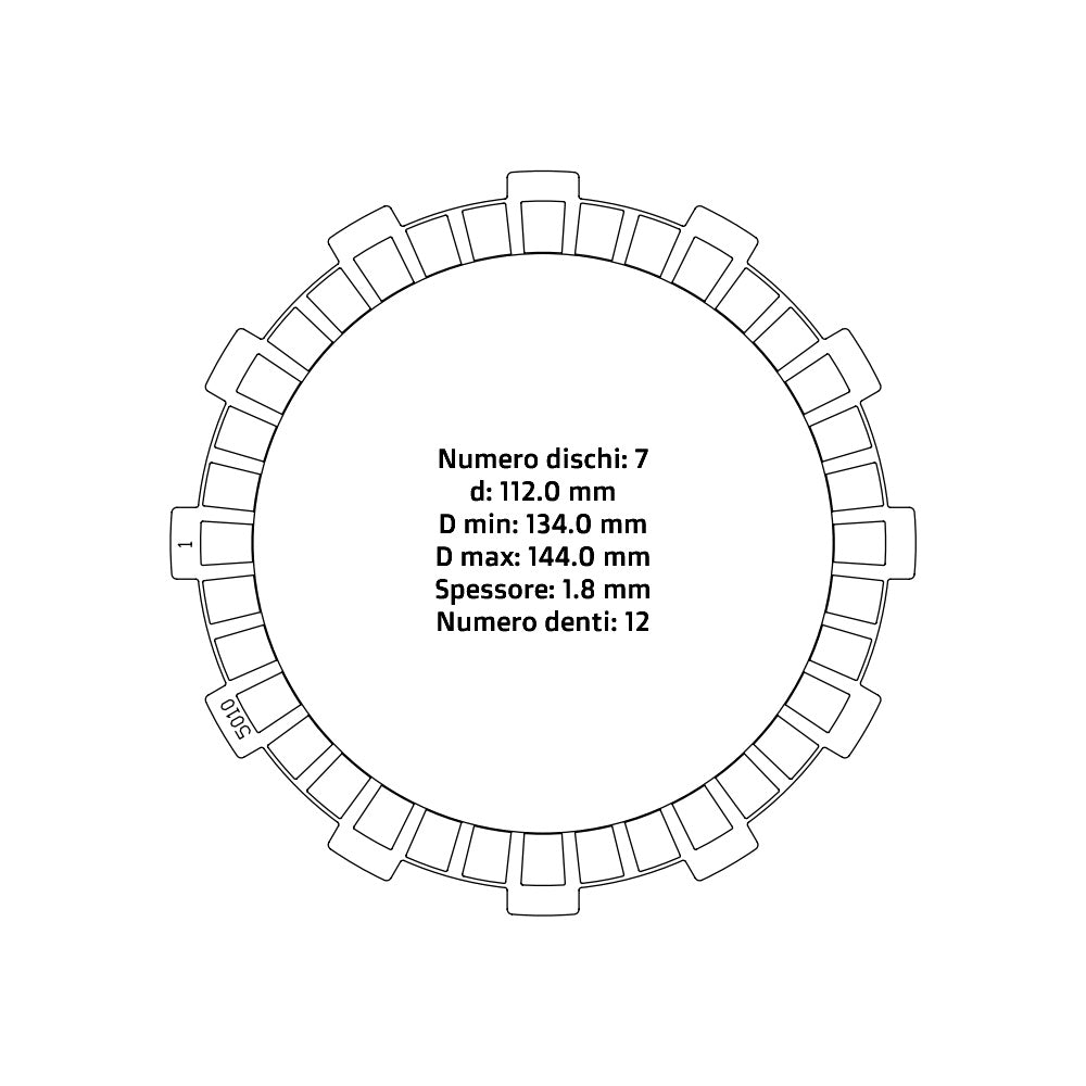 Dischi frizione guarniti NRTeam Ktm EXC-F 450 04-07  - 1,8 mm