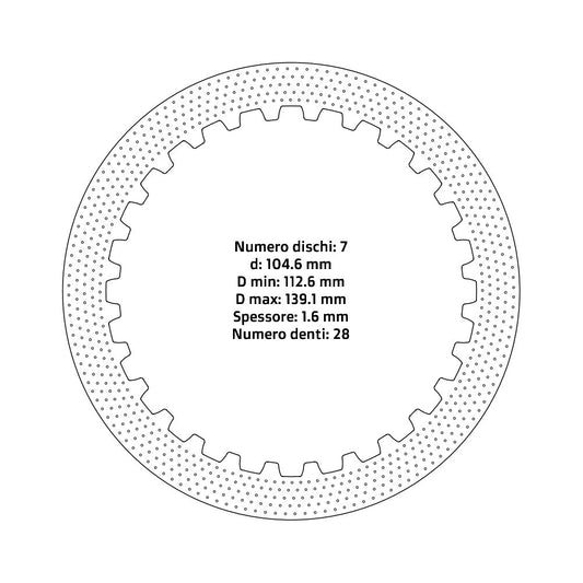 Dischi frizione guarniti NRTeam Husqvarna WR 300 09-13 - Serie acciaio