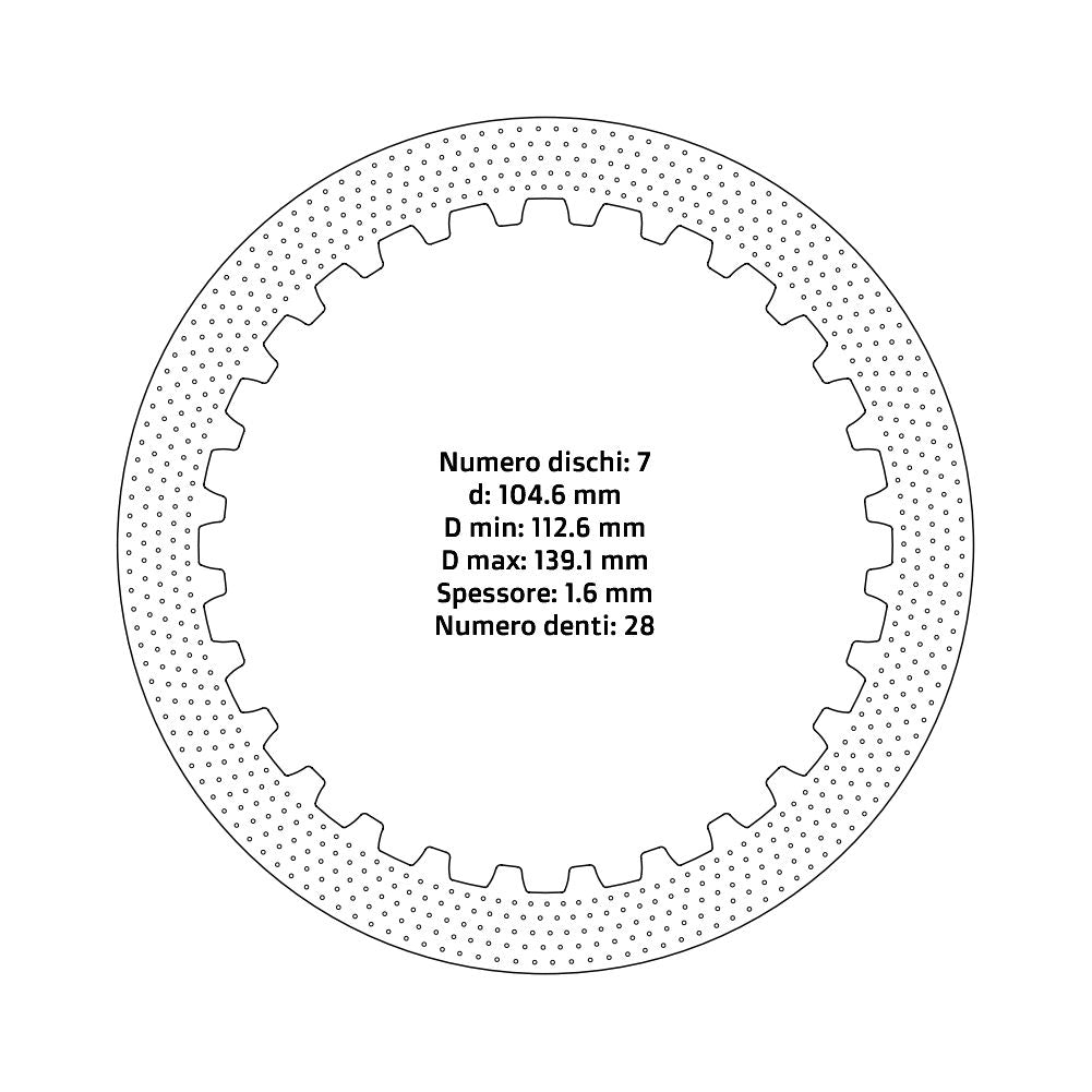 Dischi frizione guarniti NRTeam Honda CR 250 90-07 - Serie acciaio