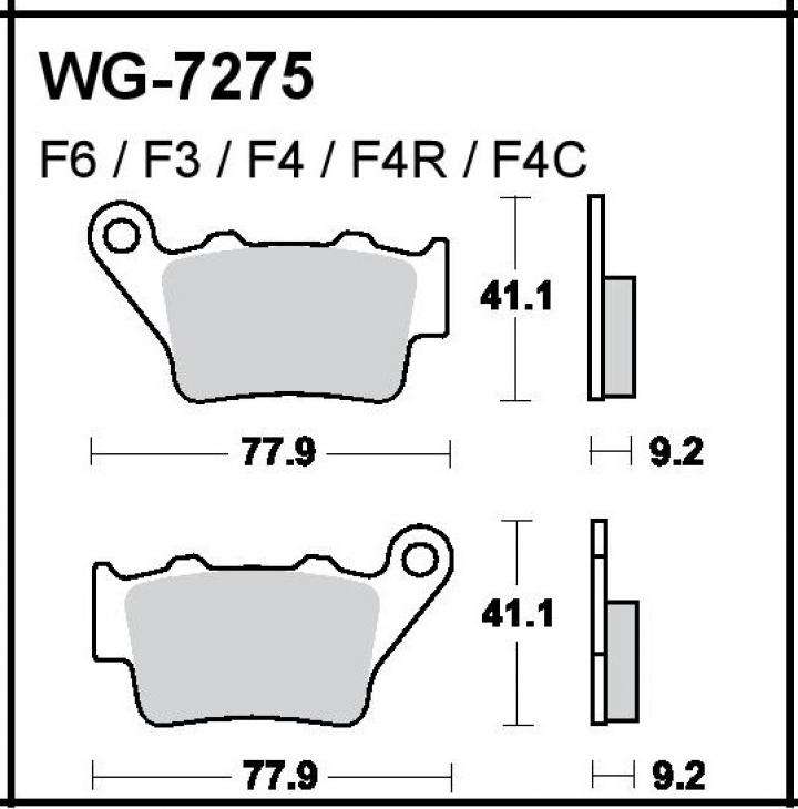 Pastiglie posteriori race WRP Ktm EXC-F 520 00-02