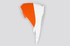TAPA DE LA CAJA DEL FILTRO DE AIRE PARA KTM SX 85 2013-2017 / BLANCO-NARANJA / LADO IZQUIERDO