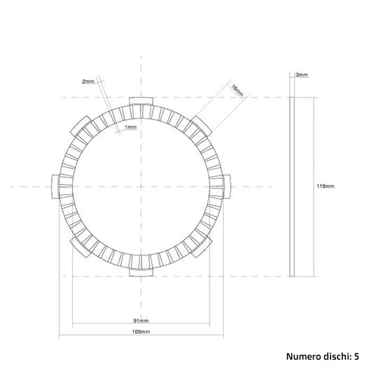 Dischi frizione guarniti FCC Honda CR 85 03-07