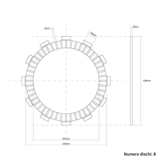Dischi frizione guarniti FCC Ktm SX-F 250 05-12