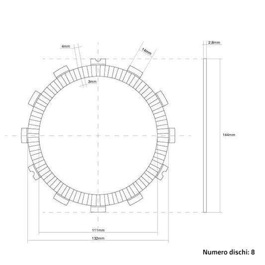 Dischi frizione guarniti FCC Yamaha YZF 250 19-25