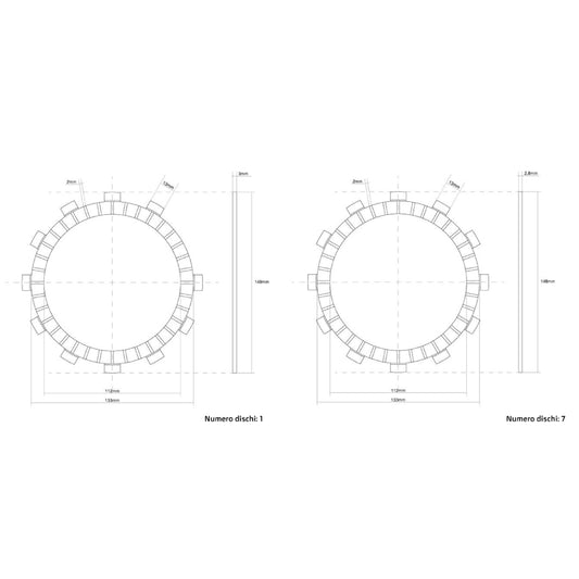 Dischi frizione guarniti FCC Yamaha YZF 400 98-99
