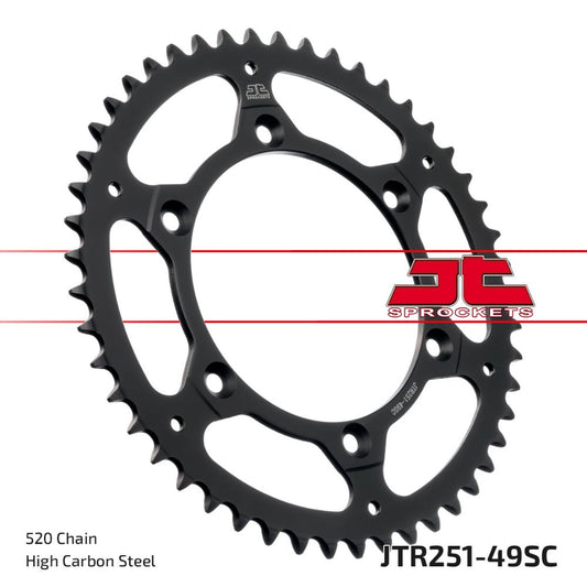 Corona JT acciaio 49 denti scaricata Yamaha WRF 450 03-25