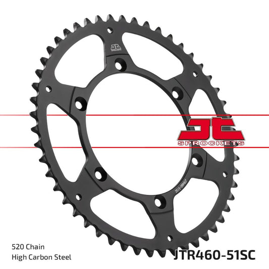 Corona JT acciaio 51 denti scaricata Suzuki RMZ 250 04-06