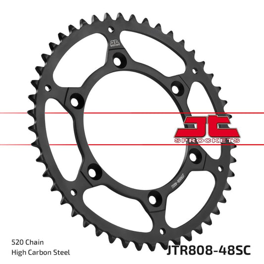 Corona JT acciaio 48 denti scaricata Suzuki RMZ 250 07-25
