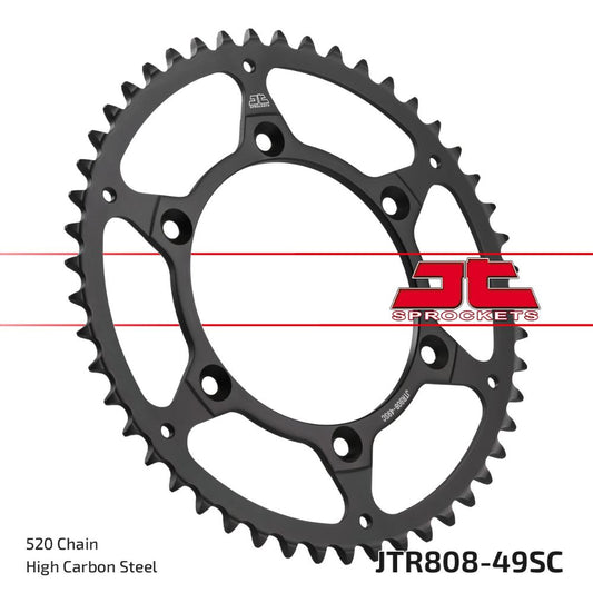 Corona JT acciaio 49 denti scaricata Suzuki RMZ 250 07-25