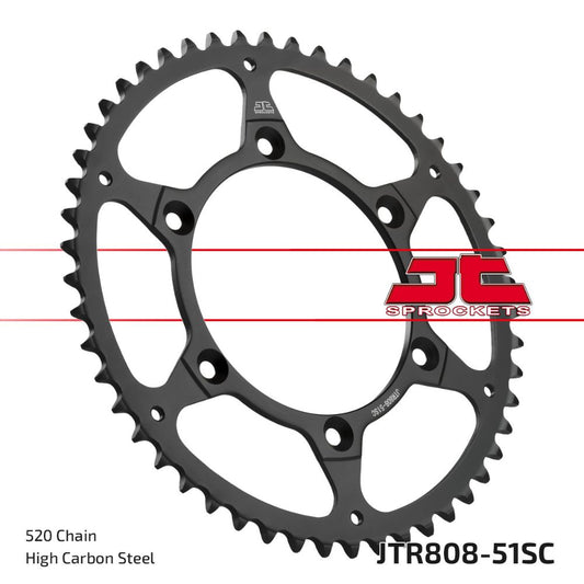 Corona JT acciaio 51 denti scaricata Suzuki RMZ 450 05-25
