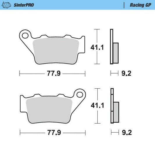 Pastiglie Moto Master Husqvarna CR 125 96-04 posteriori GP