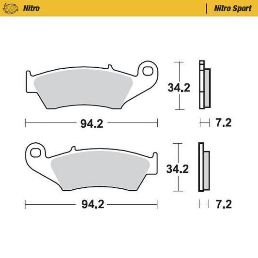 Pastillas Moto Master Honda CR 250 95-07 delanteras nitro