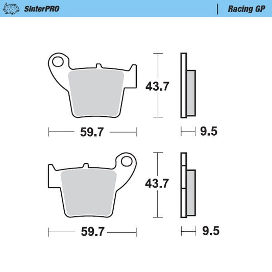 Pastillas traseras GP Moto Master Honda CR 125 02-07