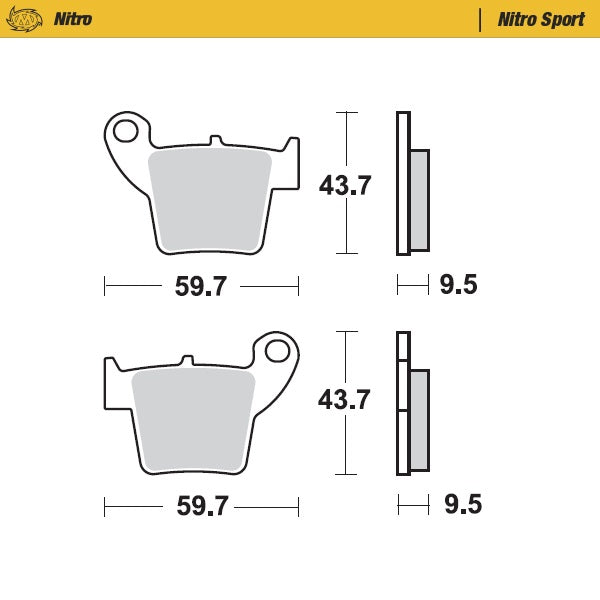Pastillas de nitro traseras Moto Master Honda CRF 450X 05-16