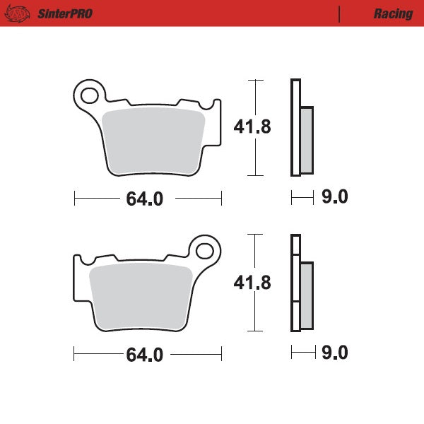 Pastillas de freno traseras de competición Moto Master Husaberg FE 450 09-14