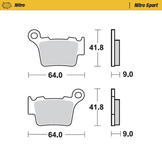 Pastiglie Moto Master Sherco 250 SEF-R 14-23 posteriori nitro