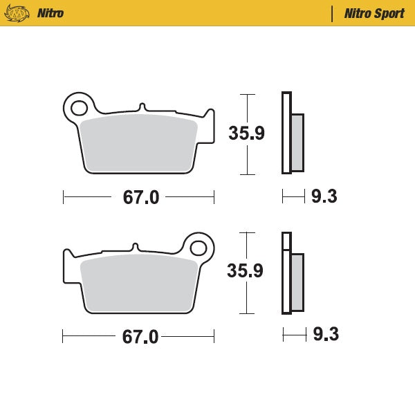 Pastiglie Moto Master Tm EN 250 05-23 posteriori nitro