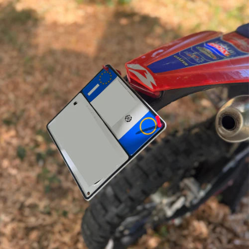 PORTA TARGA A SGANCIO RAPIDO FLY CON VELCRO ENDURO/ADVENTURE XFUN