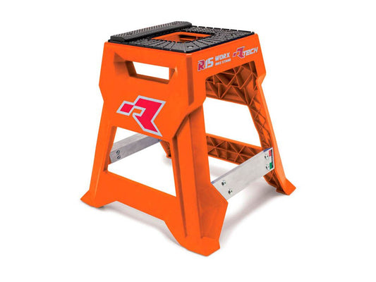 CAVALLETTO ALZAMOTO R15 CON TAPPETINO SUPERIORE ANTISCIVOLO ARANCIONE