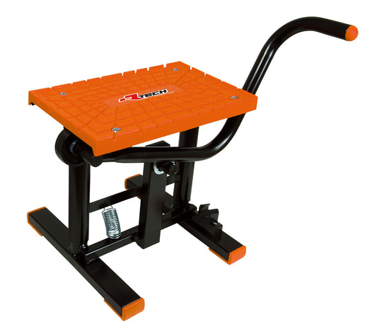 CAVALLETTO ALZAMOTO A LEVA CROSS CON RIPIANO TPU NERO-ARANCIONE