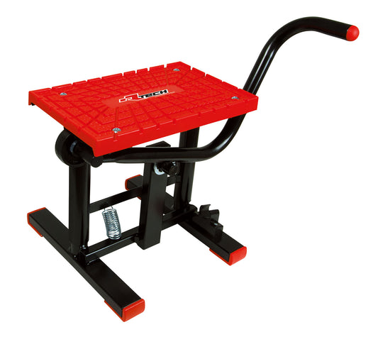 CAVALLETTO ALZAMOTO A LEVA CROSS CON RIPIANO TPU NERO-ROSSO