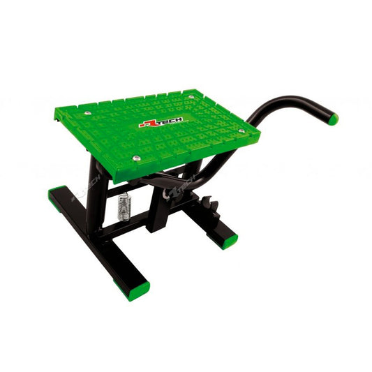 CAVALLETTO ALZAMOTO A LEVA MINI-MOTARD CON RIPIANO TPU NERO-VERDE