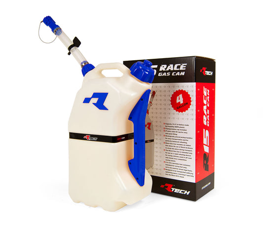 TANICA CARBURANTE RTECH 15LT CON TUBO FLESSIBILE E TAPPO TRASPARENTE-BLU