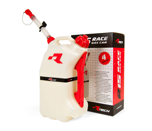 TANICA CARBURANTE RTECH 15LT CON TUBO FLESSIBILE E TAPPO TRASPARENTE-ROSSO