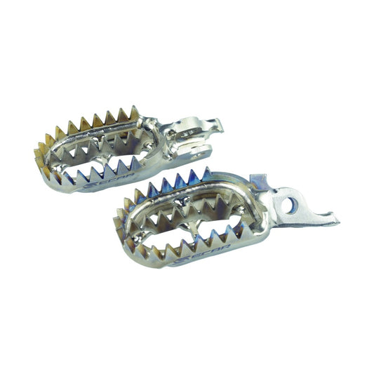 Coppia pedane Gripper in titanio Scar Kawasaki KXF 450 07-25