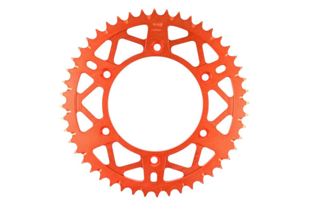 Corona AFAM ergal autopulente arancione 48 denti KTM 250 GS 1991 1997