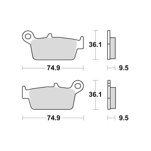 Pastiglie posteriori standard WRP Yamaha YZ 250 98-02