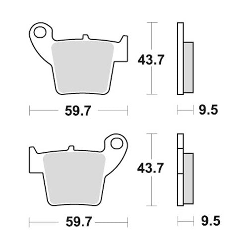 Pastiglie posteriori ceramic WRP Honda CRF 250R 04-25