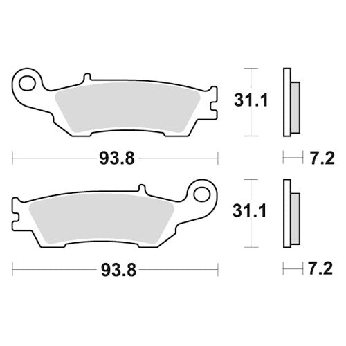 Pastiglie anteriori standard WRP Yamaha YZ 125 08-21