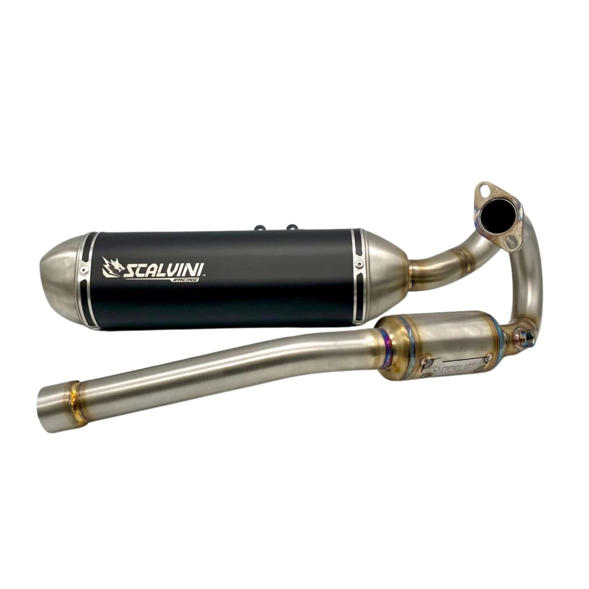 Scarico Beta RR 125 4T Euro 5 Minarelli (21-24) completo nero/acciaio Scalvini