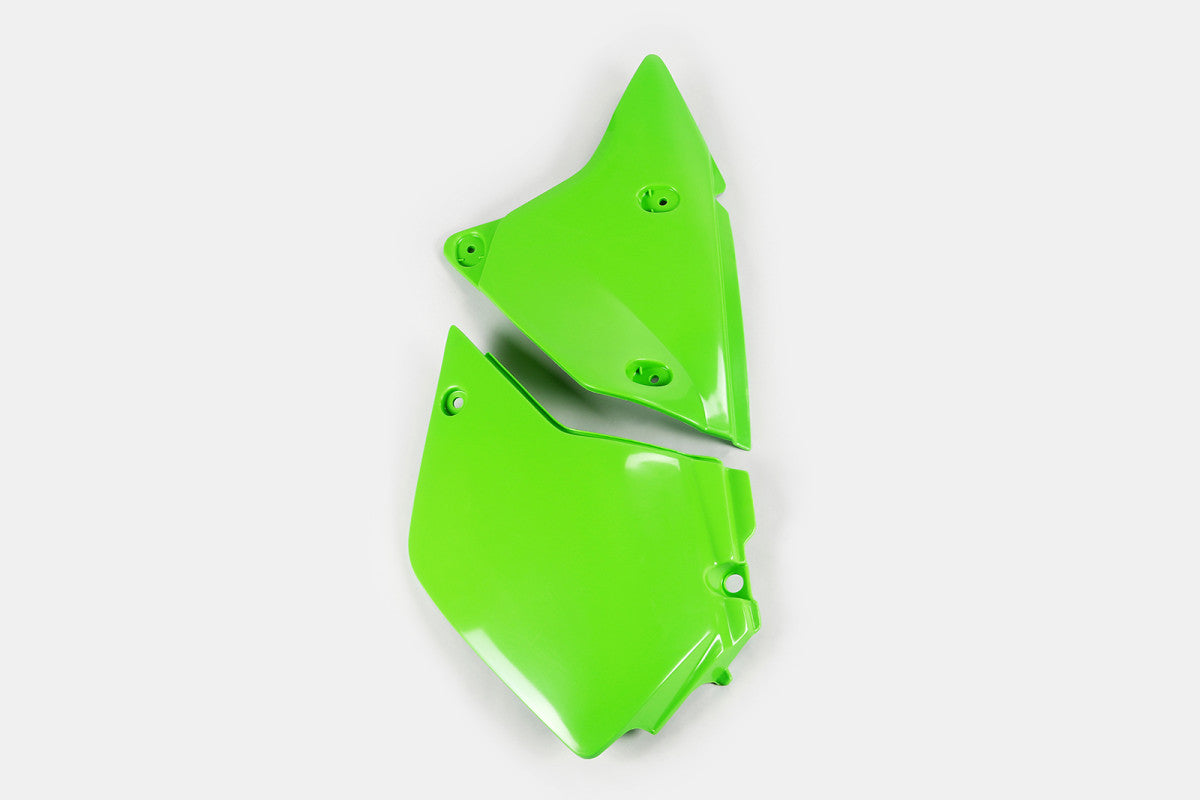 Fiancatine laterali compatibili con Kawasaki KLX 400R 2003-2026 (cod. SU03982) - Verde