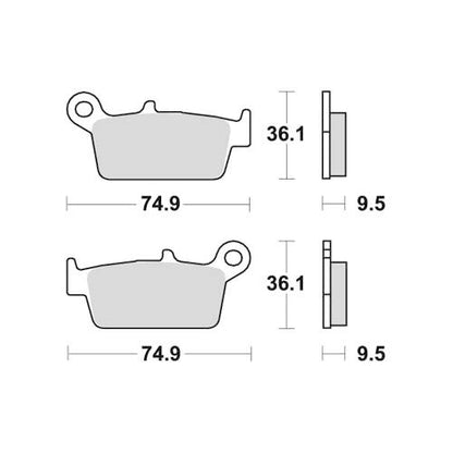 PASTIGLIE FRENO SINTERIZZATE RACING POSTERIORI TM EN 450 F 2002/2004