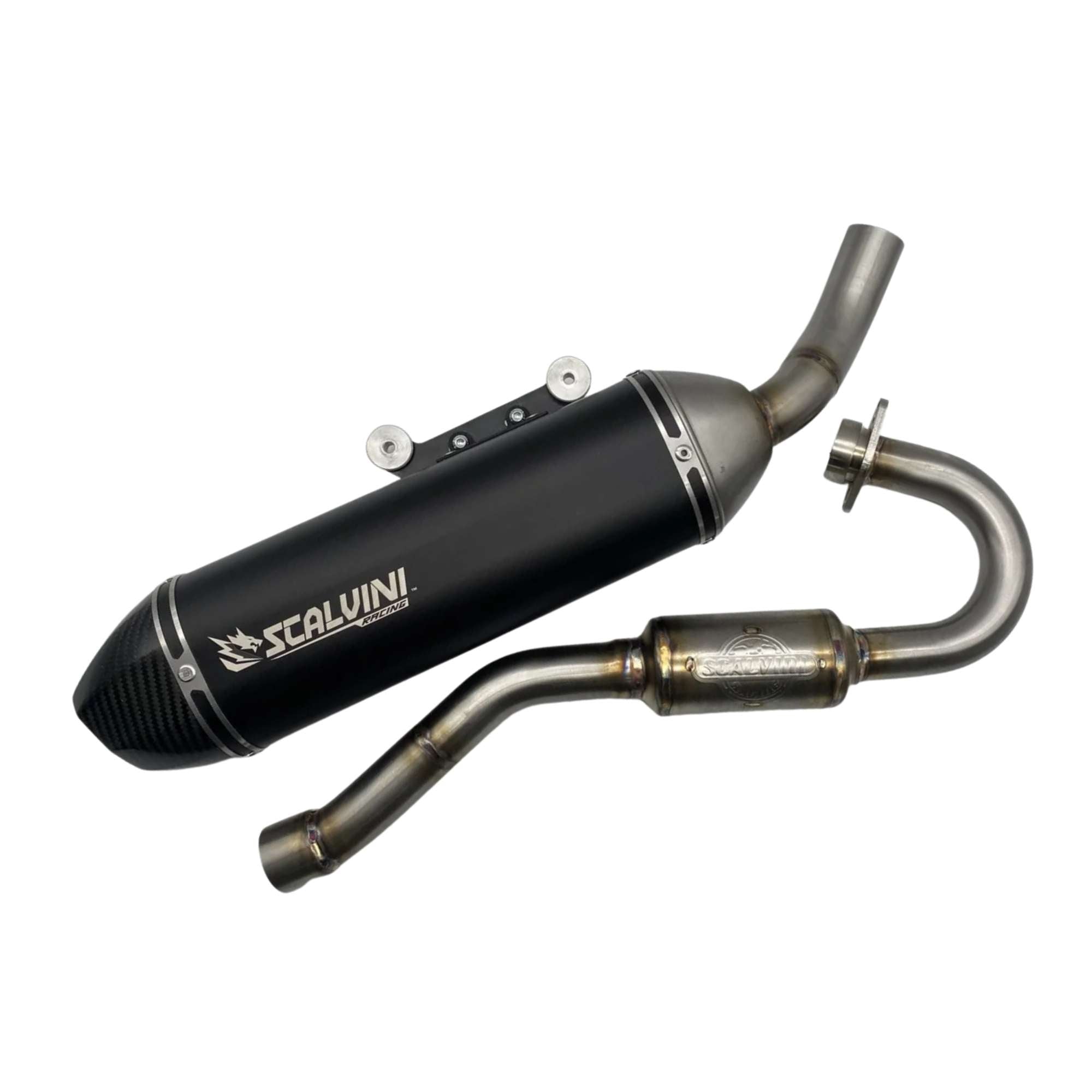 Scarico Fantic 125 XEF Euro 3/4 (17-20) completo nero/carbonio Scalvini
